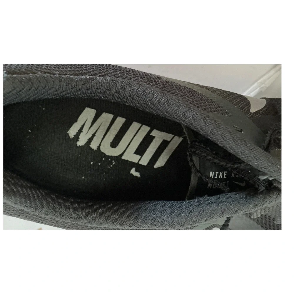 Nike Track and Field Racing Spikes Black Silver Mesh Cleats with Bag and Tool 12